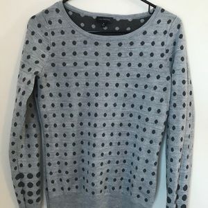 Gray / dark gray polka dot sweater